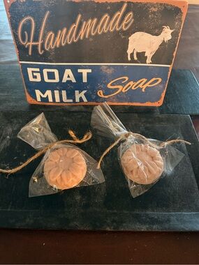Handmade Goat Milk Soap Discs - light orange color